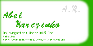 abel marczinko business card